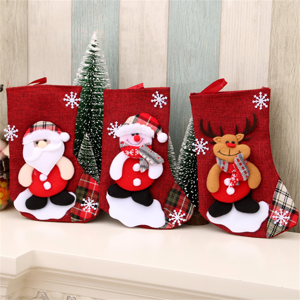 Linen Christmas Stockings Gift - Christmas Stocking Hanging incelemesi ve fiyatı
