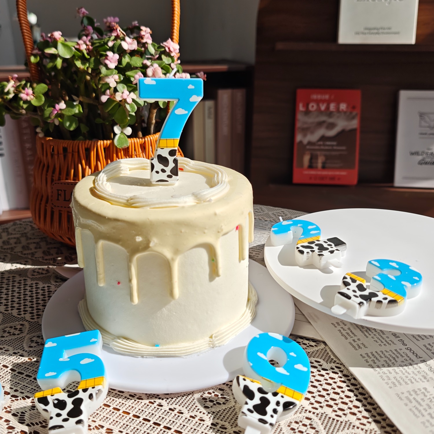 1PC,Number 1-9Blue Sky and Whi - Holiday Candle Set incelemesi ve fiyatı