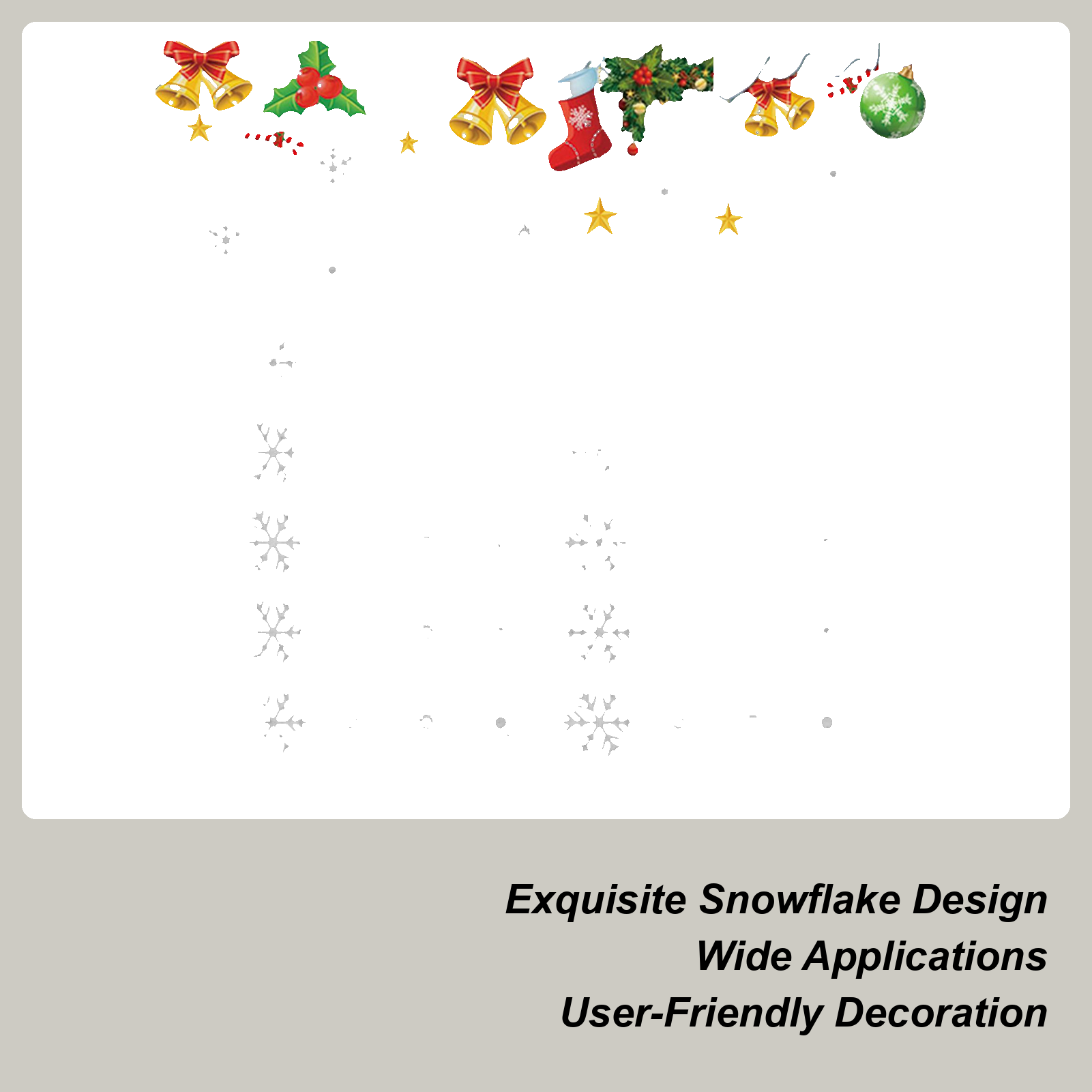 Snowflake Window Clings Static - Snowflake Window Decal incelemesi ve fiyatı