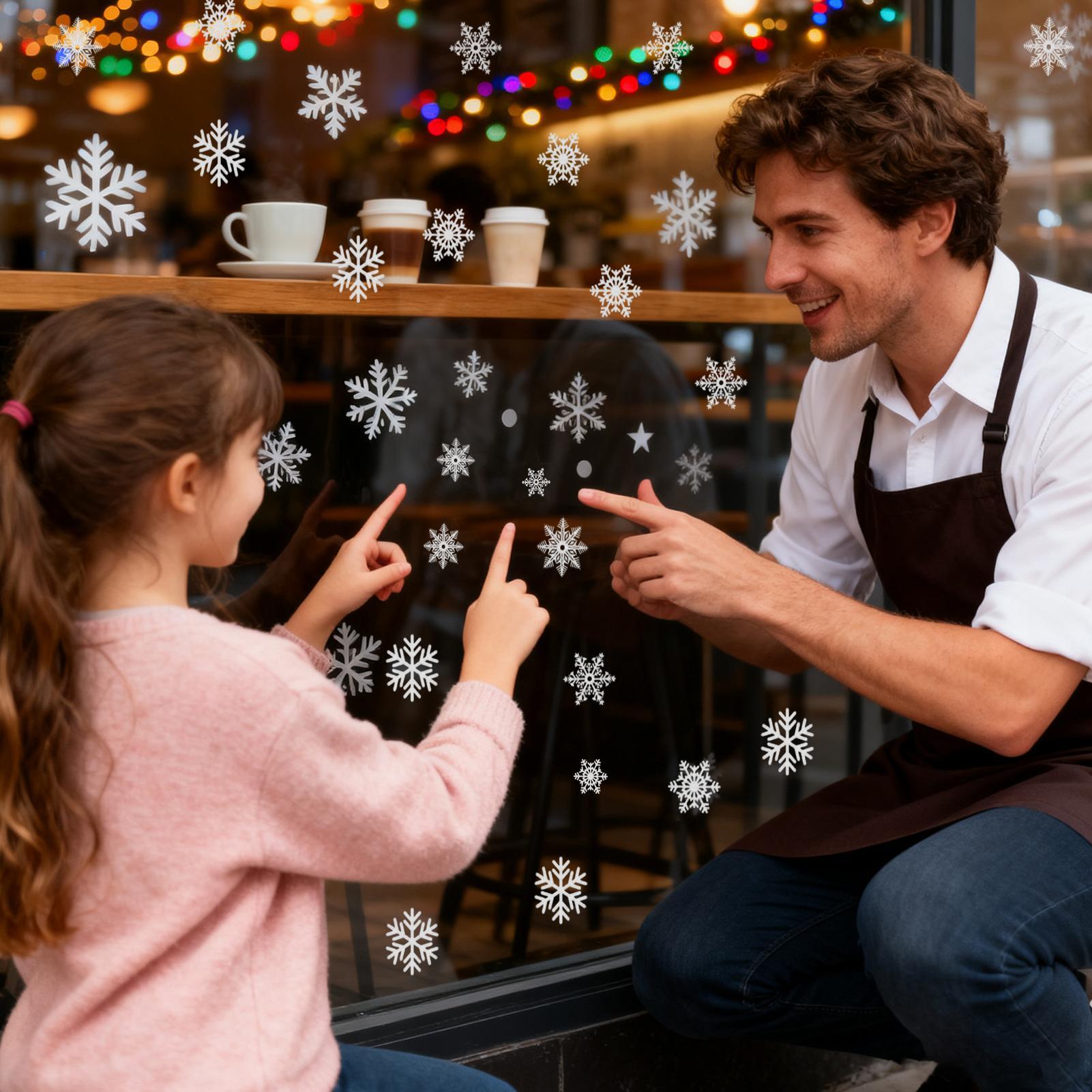 Snowflake Window Clings Static - Snowflake Window Decal incelemesi ve fiyatı