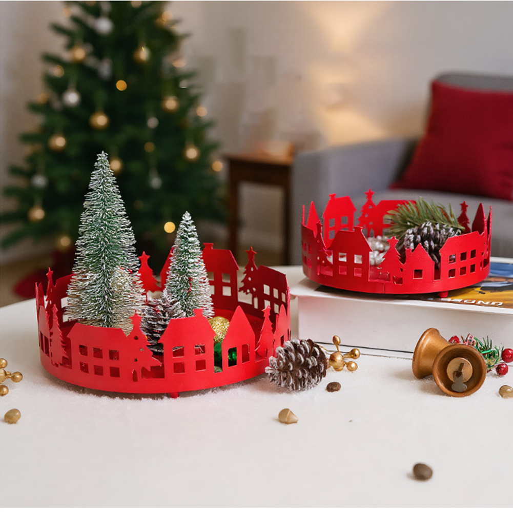 Decorative Christmas iron tray - Holiday Candle Set incelemesi ve fiyatı