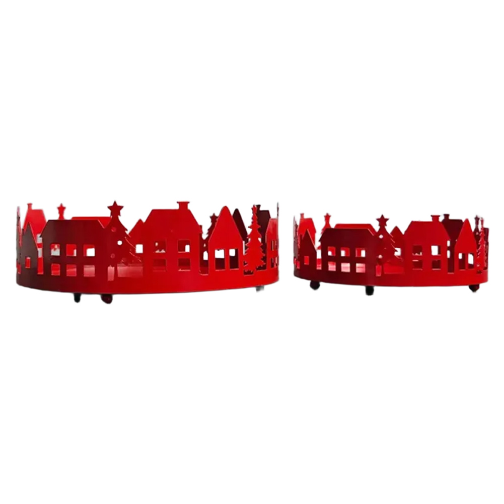Decorative Christmas iron tray - Holiday Candle Set incelemesi ve fiyatı
