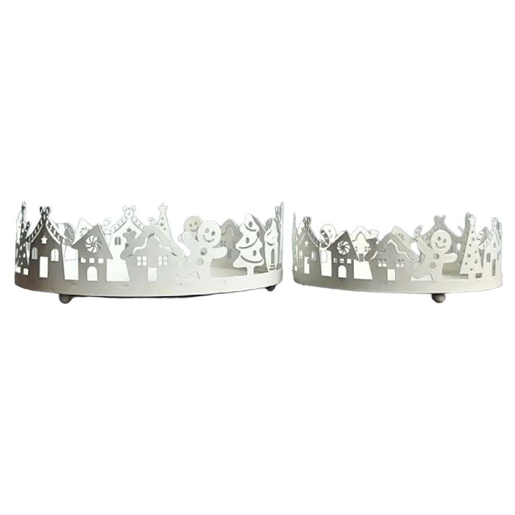Decorative Christmas iron tray - Holiday Candle Set incelemesi ve fiyatı