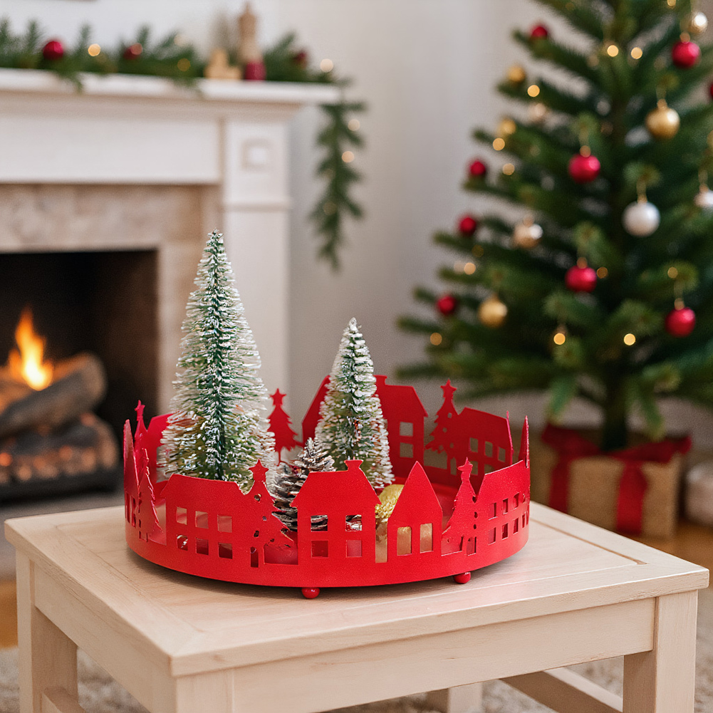 Decorative Christmas iron tray - Holiday Candle Set incelemesi ve fiyatı