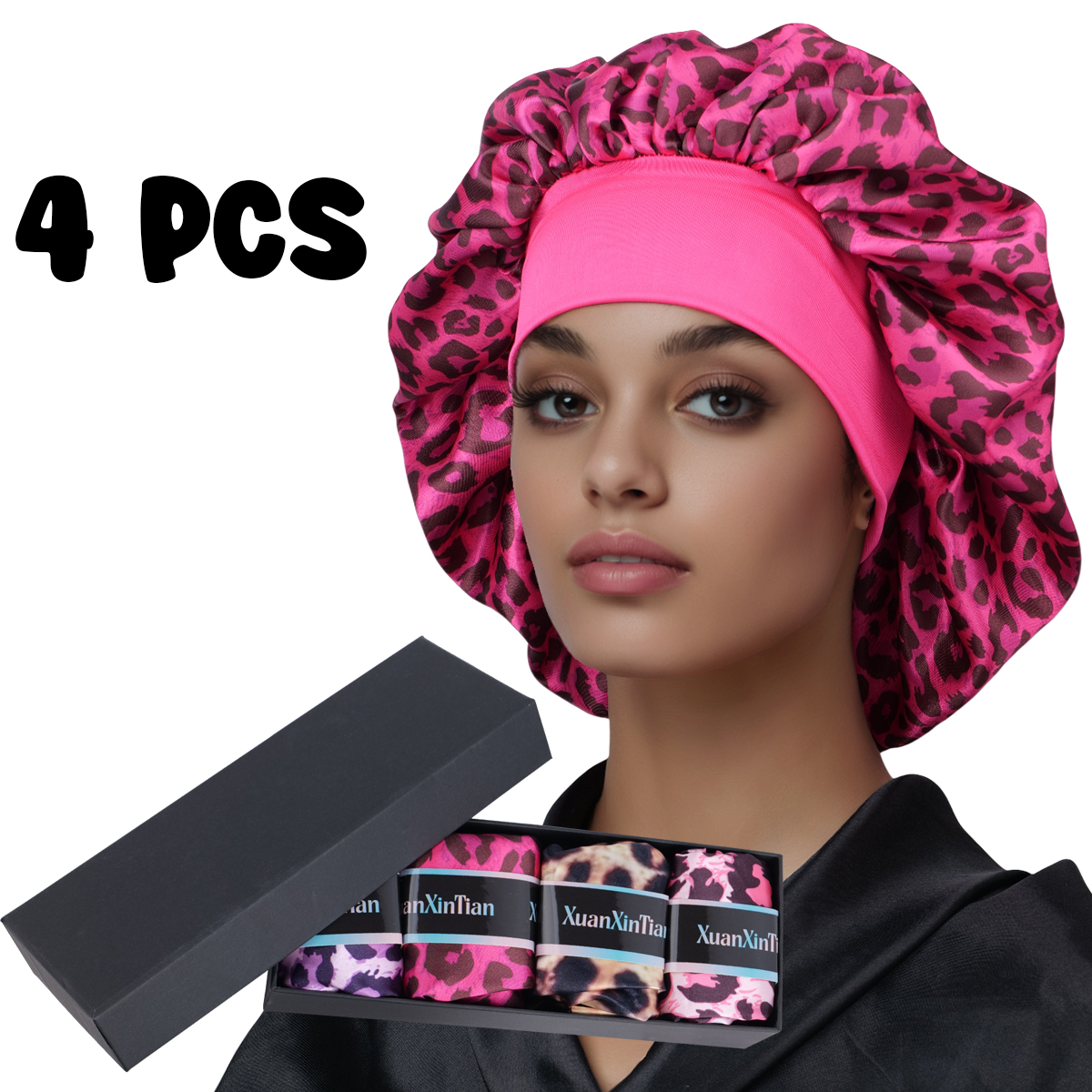 4PCS Mystery Hair Bonnet Gift  - Gift Box Wrap Set incelemesi ve fiyatı