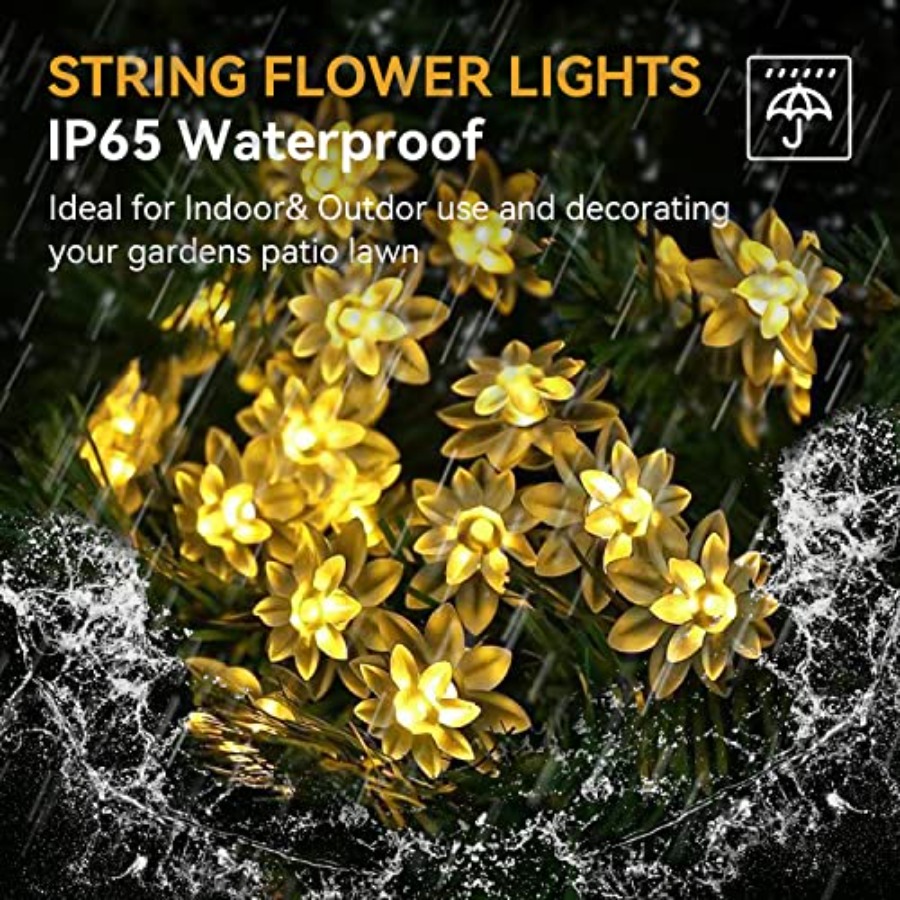 Solar Flower String Lights Out - Christmas Lights Outdoor incelemesi ve fiyatı