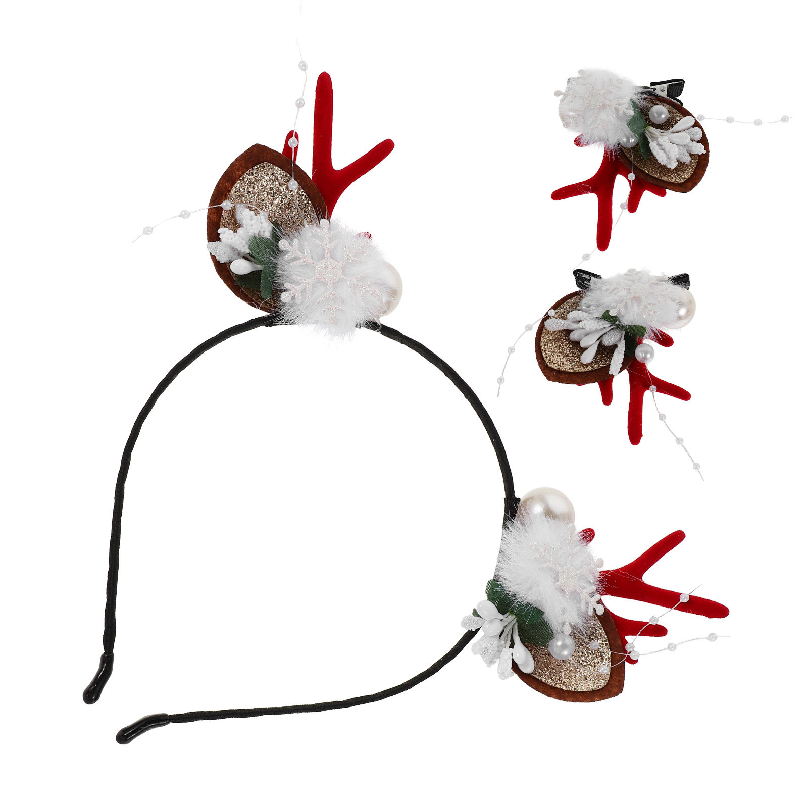 4Pcs Festive Reindeer Antlers  - Reindeer Antlers Headband incelemesi ve fiyatı
