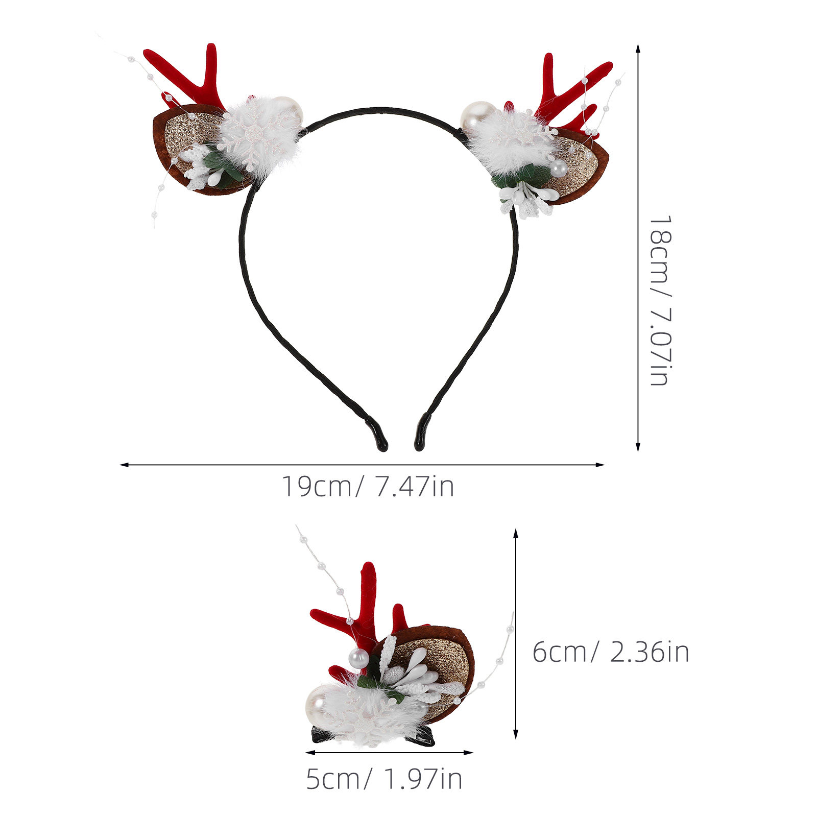 4Pcs Festive Reindeer Antlers  - Reindeer Antlers Headband incelemesi ve fiyatı