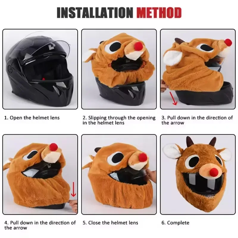 Motorcycle Cartoon Plush Helme - Santa Hat Plush incelemesi ve fiyatı