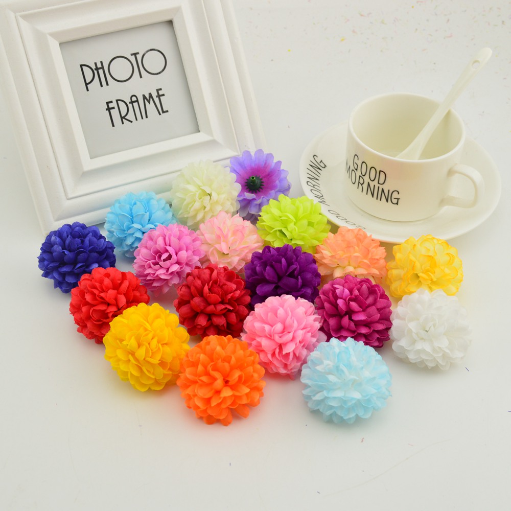 200PCS 5CM Silk Chrysanthemum  - Christmas Wreath Fake incelemesi ve fiyatı