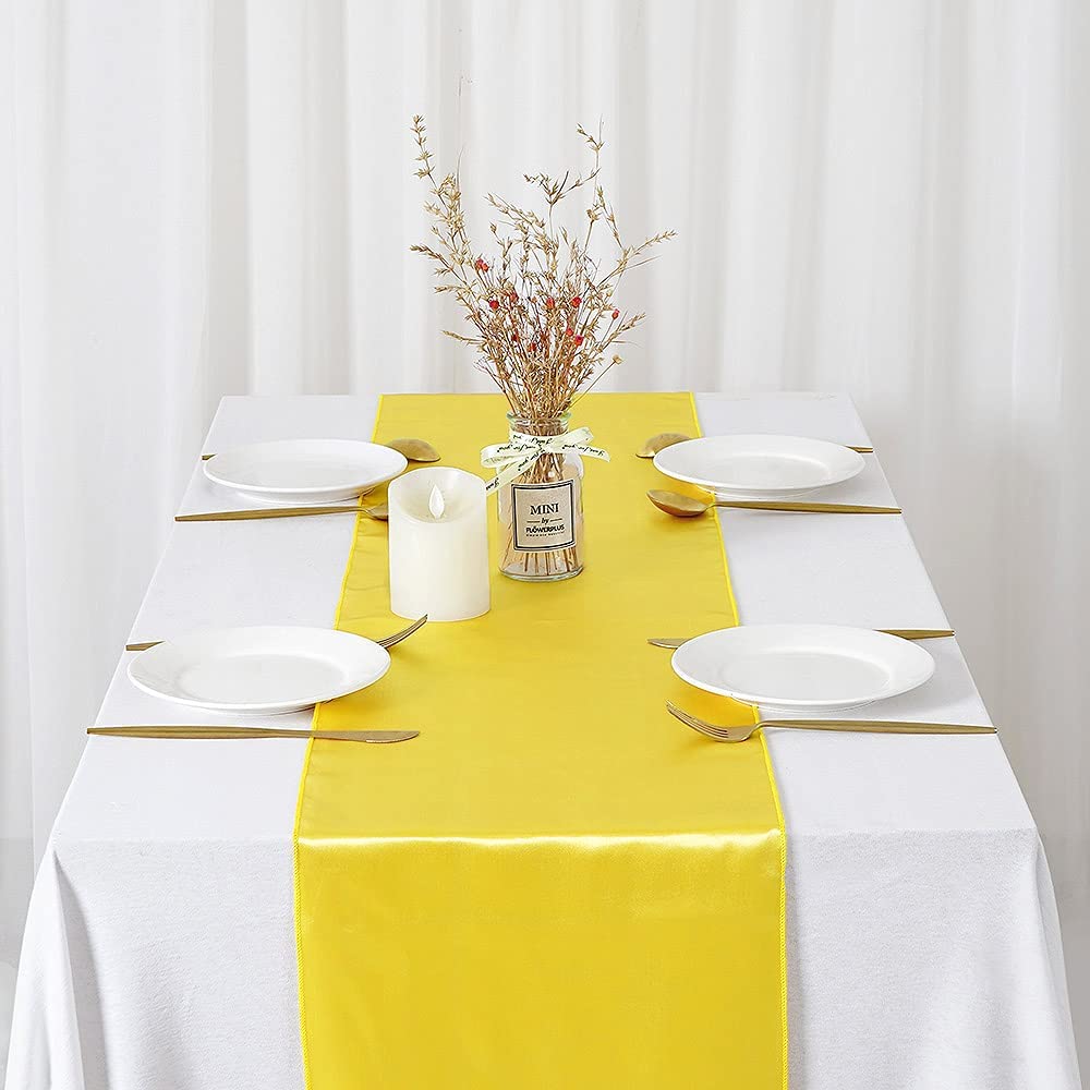 12x108 Inch Satin Wedding Tabl - Christmas Table Runner incelemesi ve fiyatı
