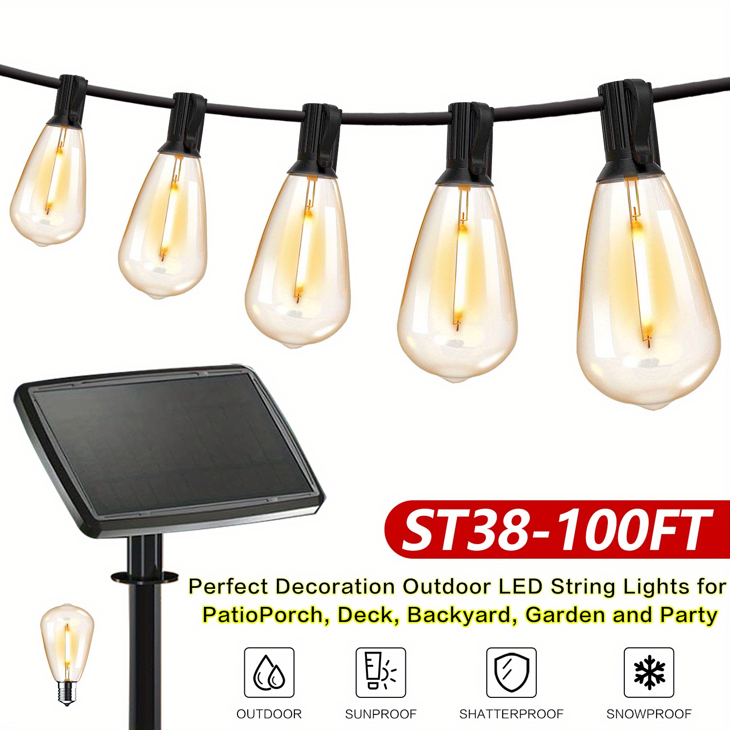 50/100 Ft Solar Outdoor String - Christmas Lights Outdoor incelemesi ve fiyatı