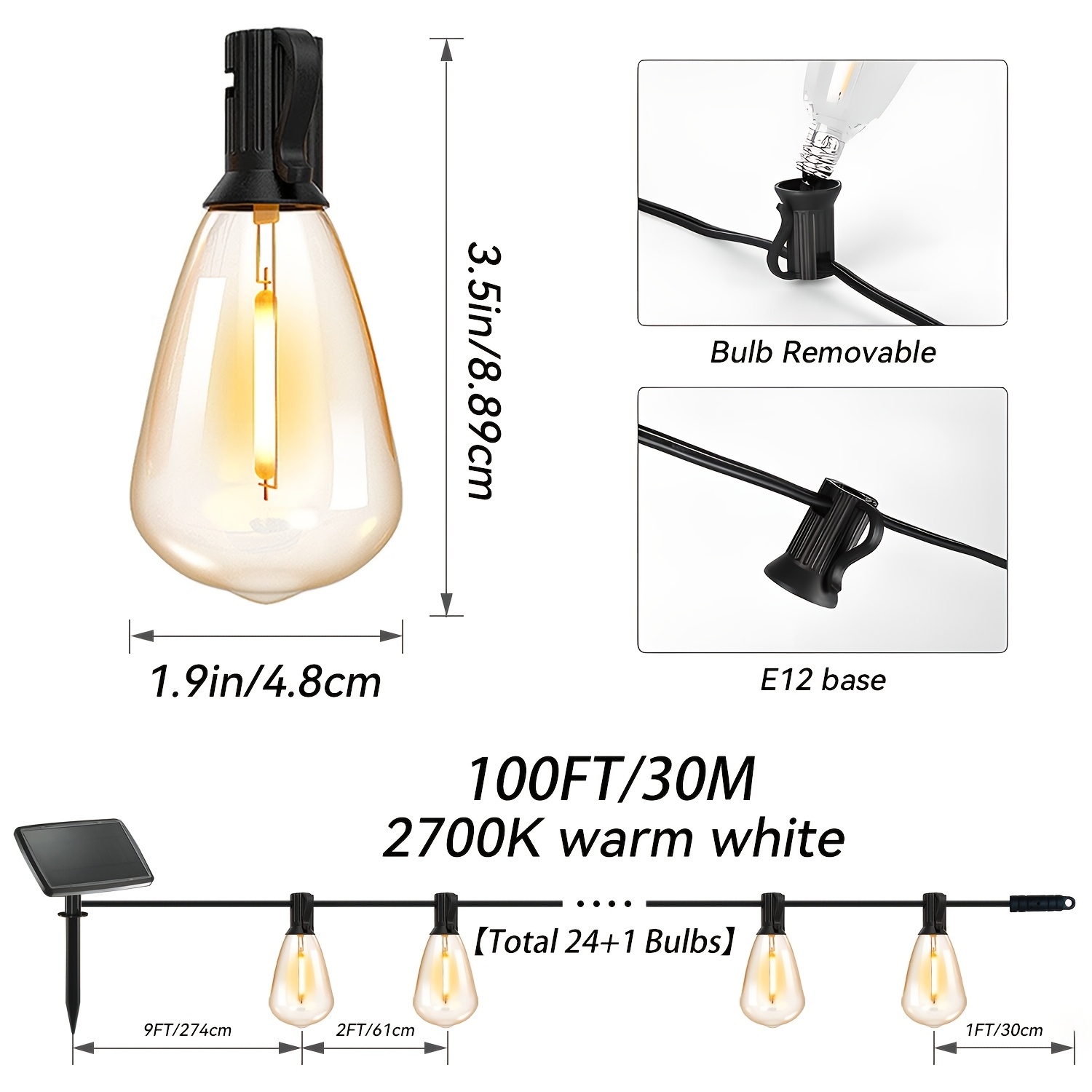 50/100 Ft Solar Outdoor String - Christmas Lights Outdoor incelemesi ve fiyatı