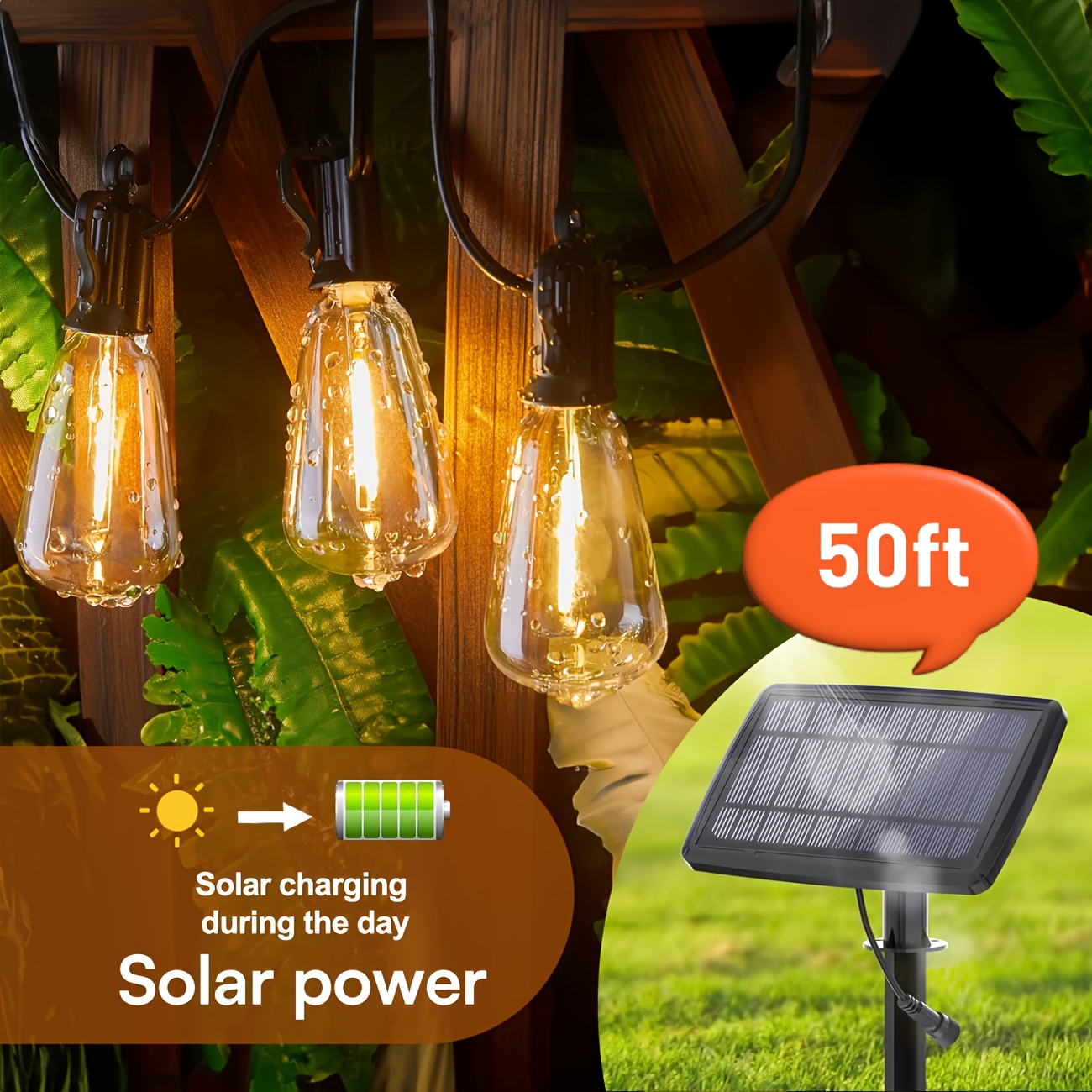 50/100 Ft Solar Outdoor String - Christmas Lights Outdoor incelemesi ve fiyatı