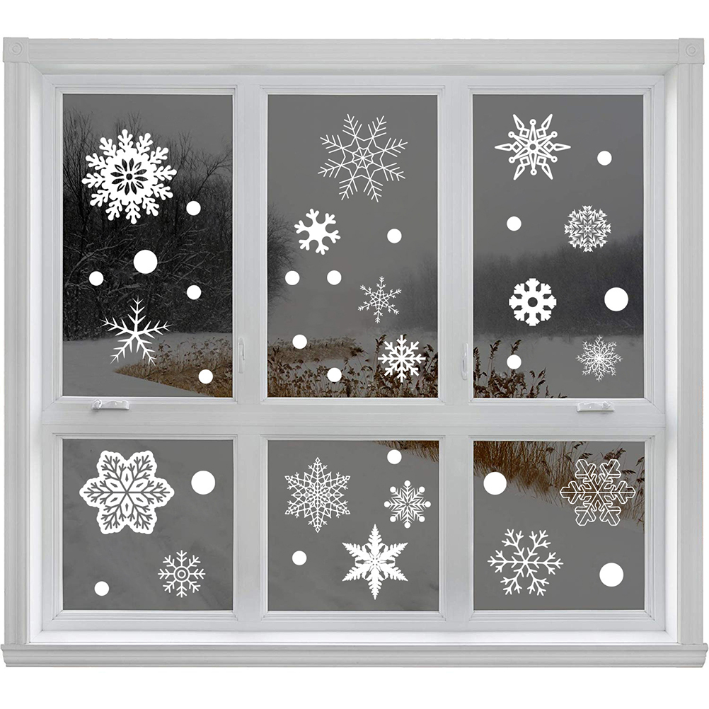 37PCS Gift Xmas Festival Suppl - Snowflake Window Decal incelemesi ve fiyatı