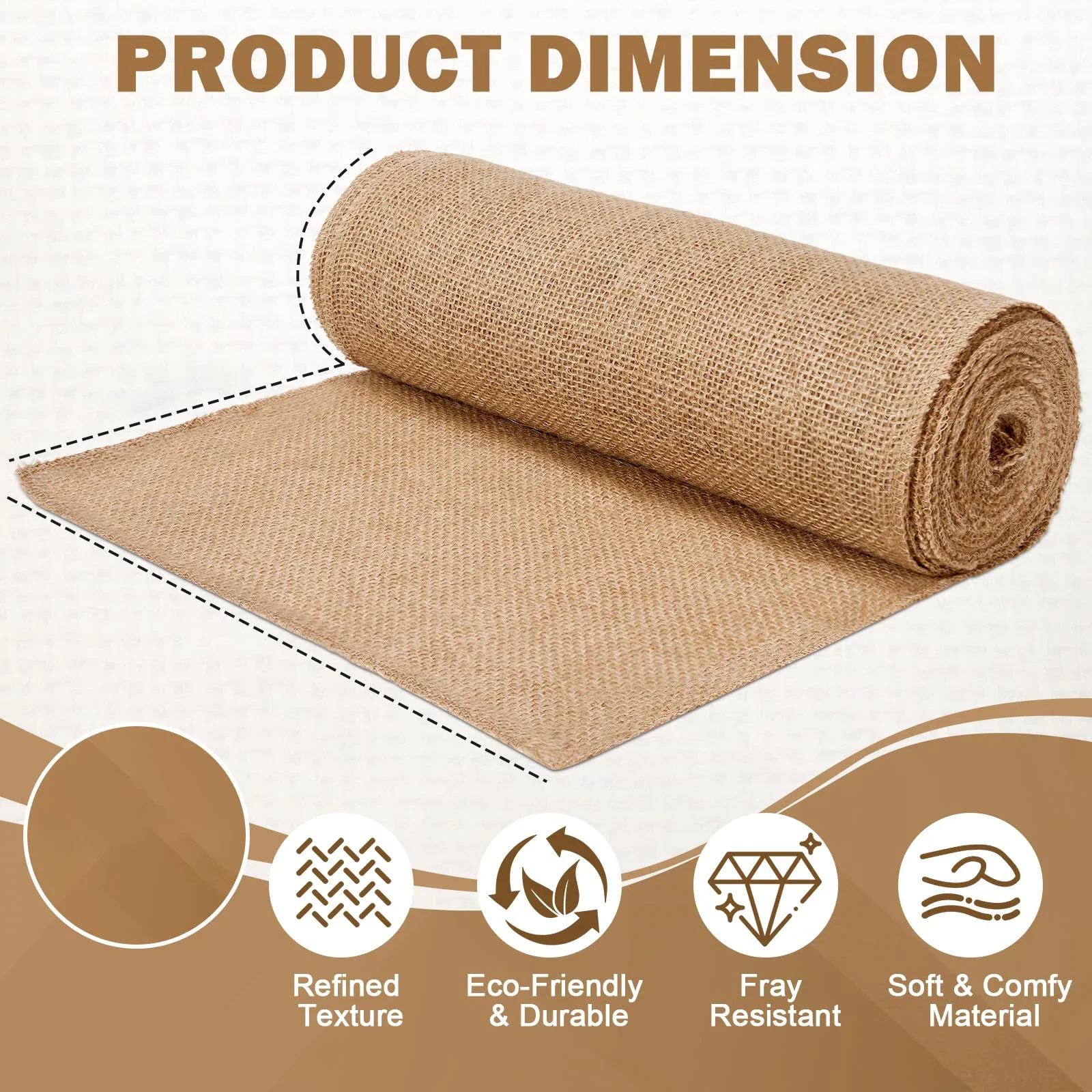 Natural Beige Burlap Roll 30cm - Christmas Table Runner incelemesi ve fiyatı