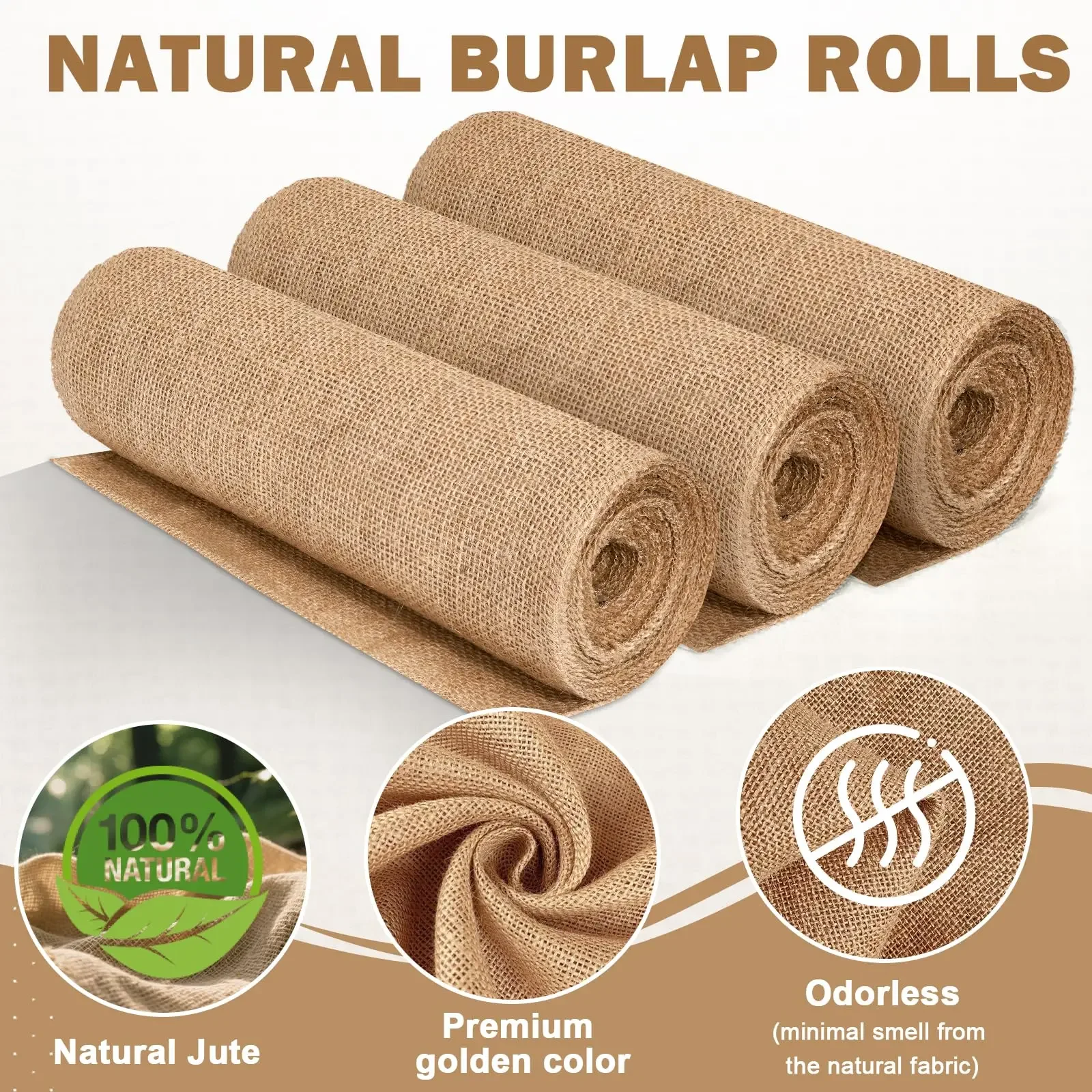 Natural Beige Burlap Roll 30cm - Christmas Table Runner incelemesi ve fiyatı