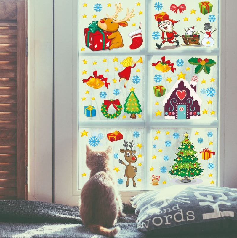 4pcs PVC Christmas Snowflake W - Snowflake Window Decal incelemesi ve fiyatı