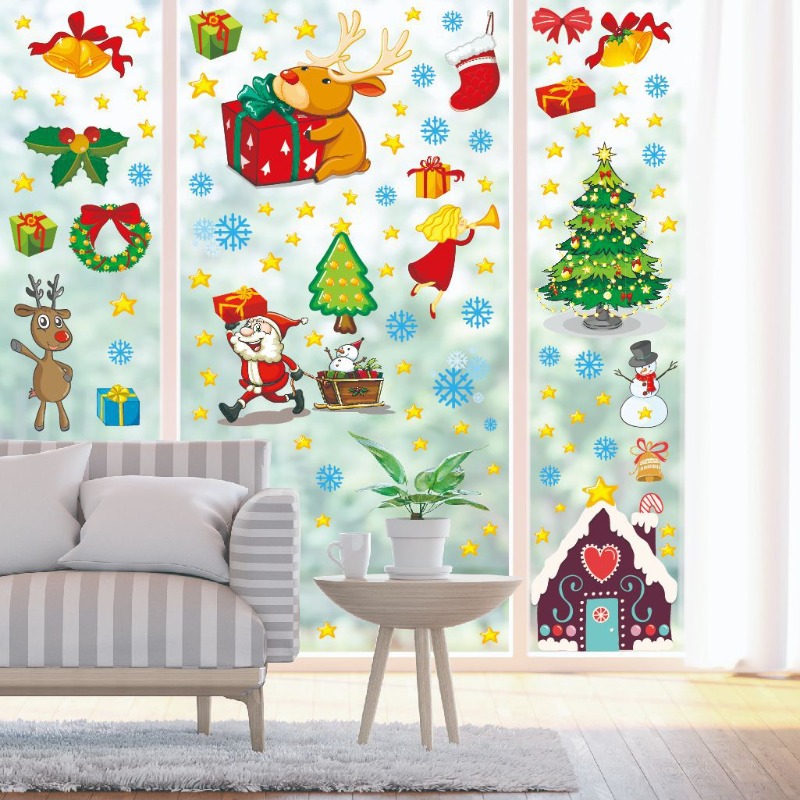 4pcs PVC Christmas Snowflake W - Snowflake Window Decal incelemesi ve fiyatı