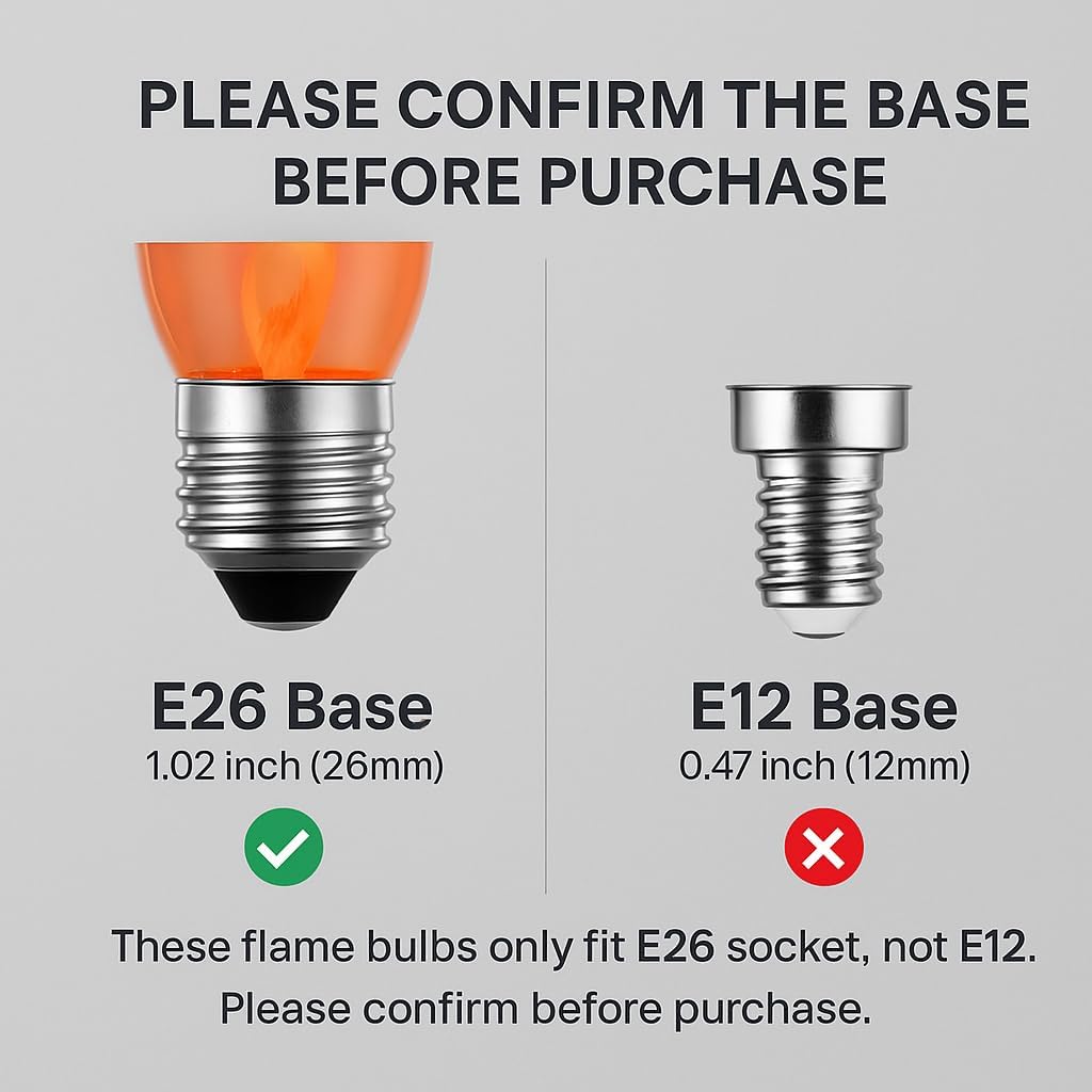 E26 Flame Light Bulbs, Flicker - Christmas Lights Outdoor incelemesi ve fiyatı