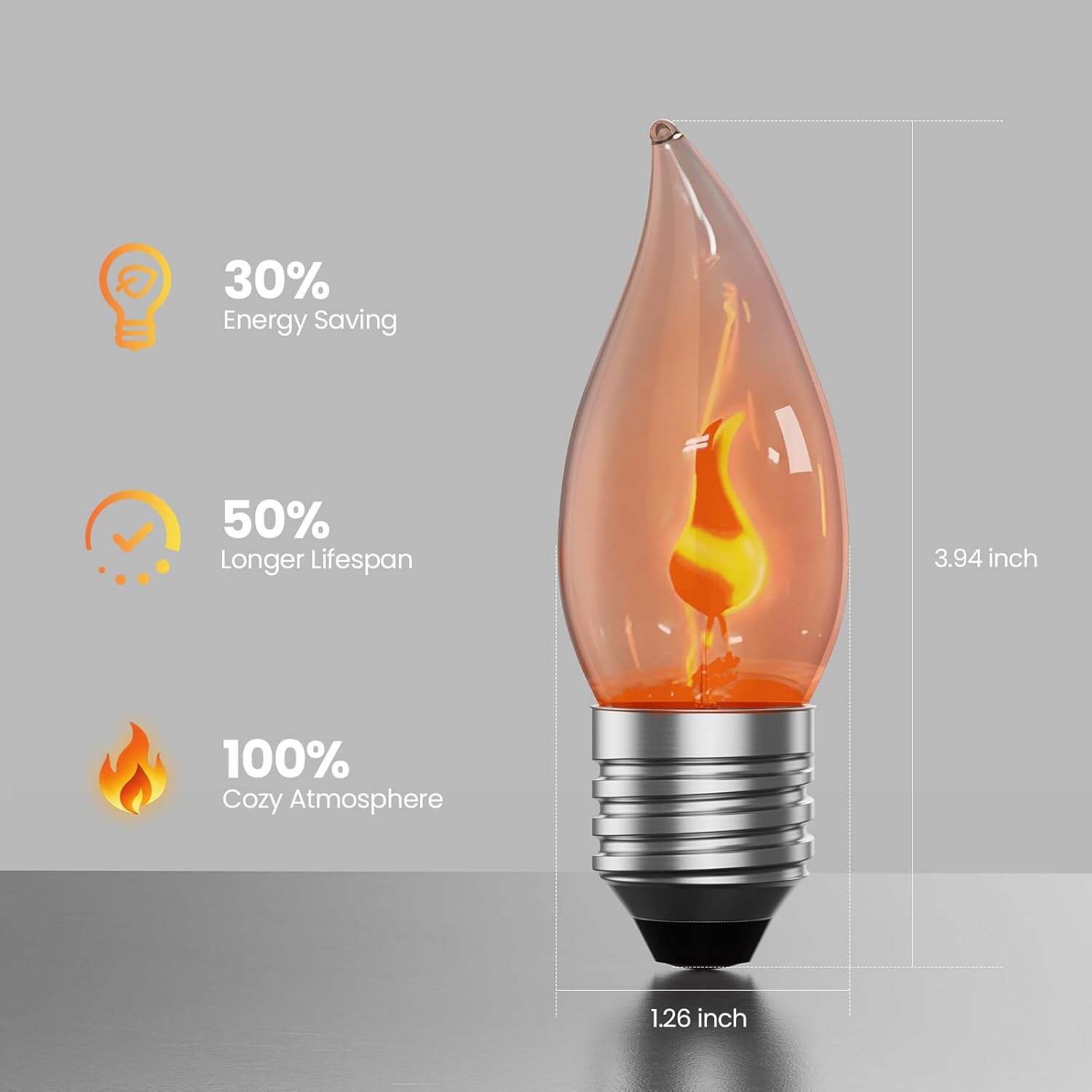 E26 Flame Light Bulbs, Flicker - Christmas Lights Outdoor incelemesi ve fiyatı