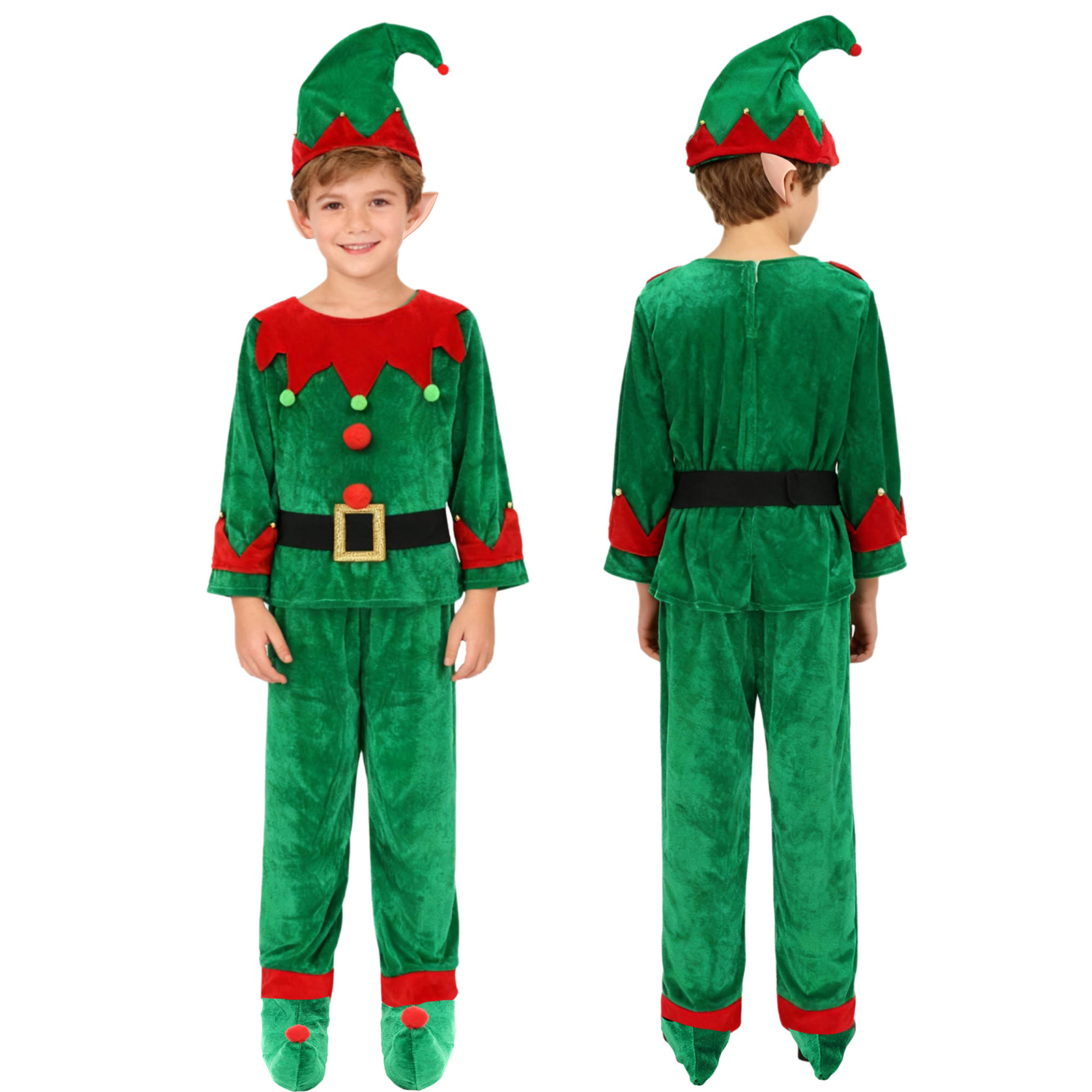 Boys Christmas Santa Claus Cos - Elf Costume Christmas incelemesi ve fiyatı