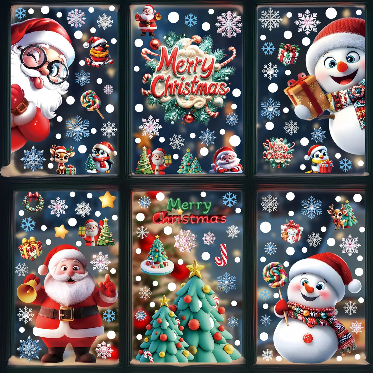 2025 Christmas Static Window C - Snowflake Window Decal incelemesi ve fiyatı