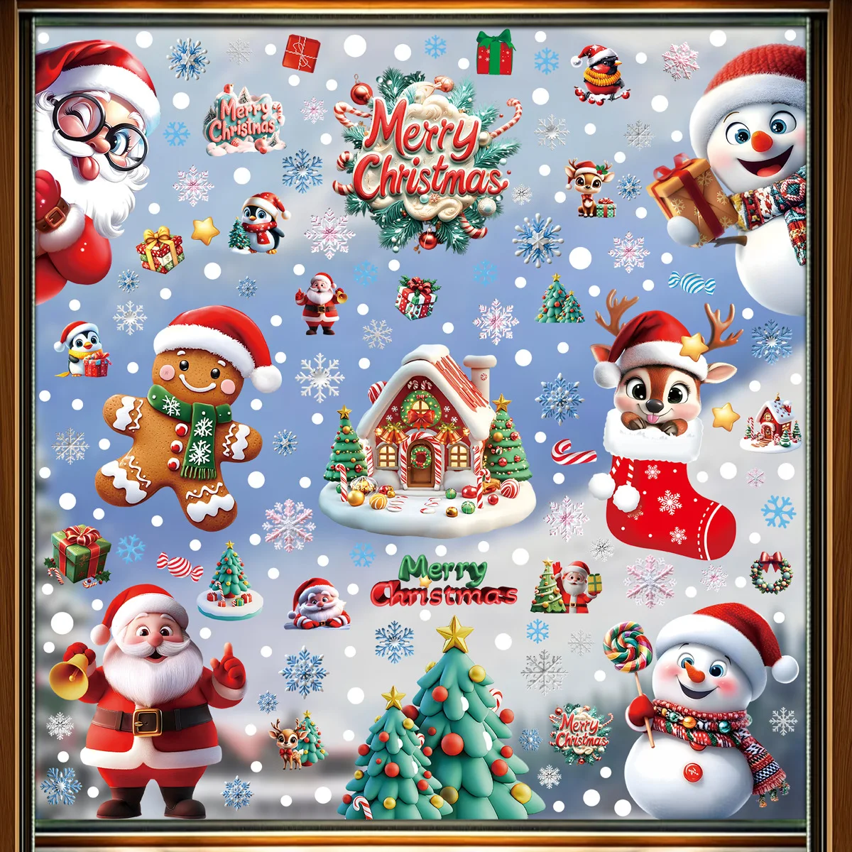 2025 Christmas Static Window C - Snowflake Window Decal incelemesi ve fiyatı