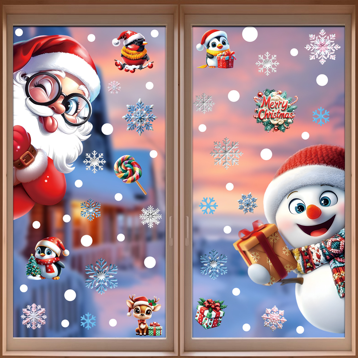 2025 Christmas Static Window C - Snowflake Window Decal incelemesi ve fiyatı