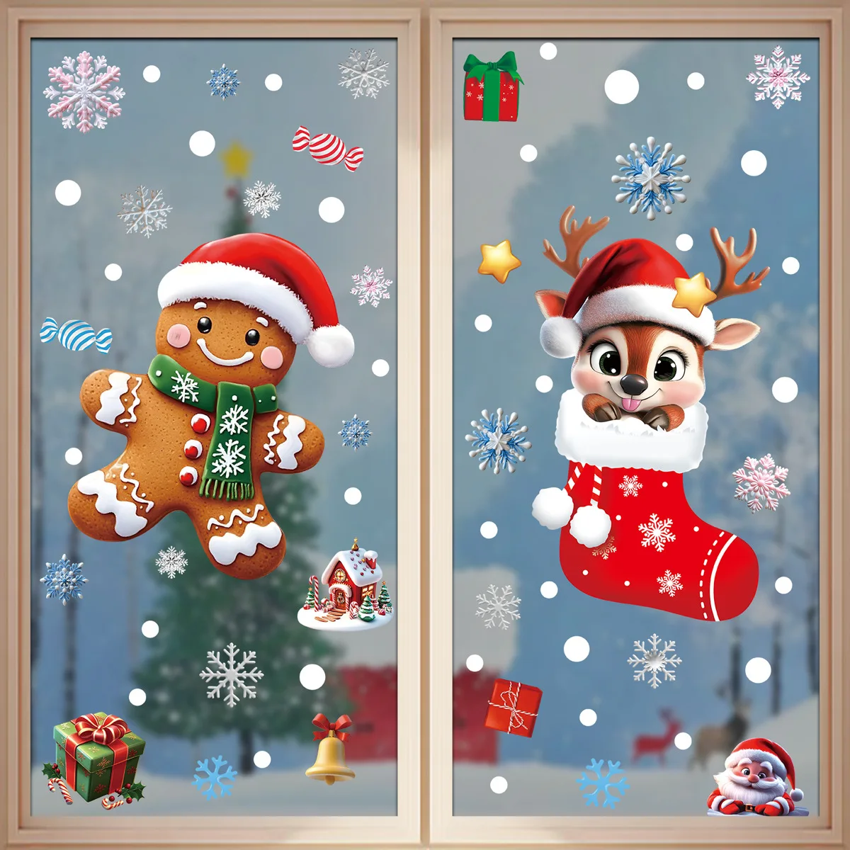 2025 Christmas Static Window C - Snowflake Window Decal incelemesi ve fiyatı