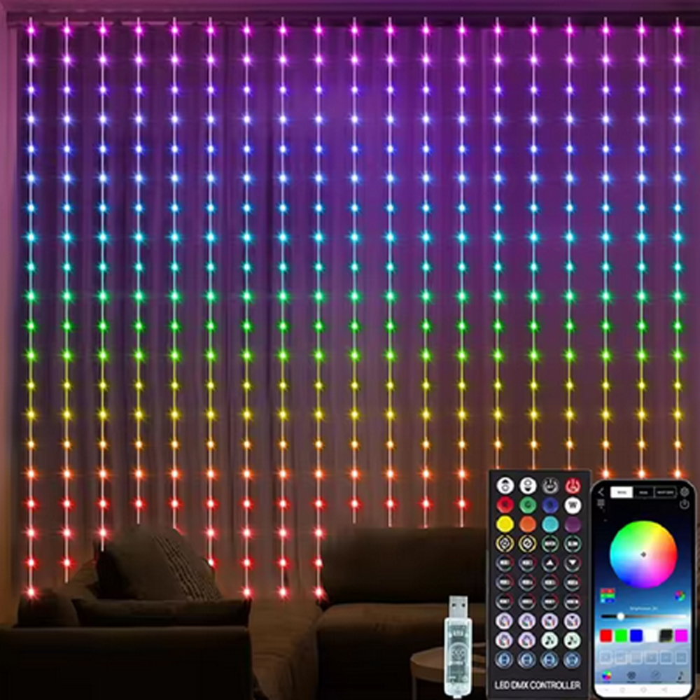3M RGB Smart LED Curtain Light - Christmas Lights Outdoor incelemesi ve fiyatı