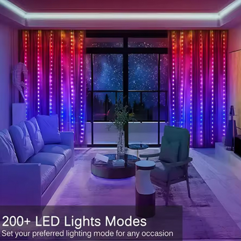 3M RGB Smart LED Curtain Light - Christmas Lights Outdoor incelemesi ve fiyatı