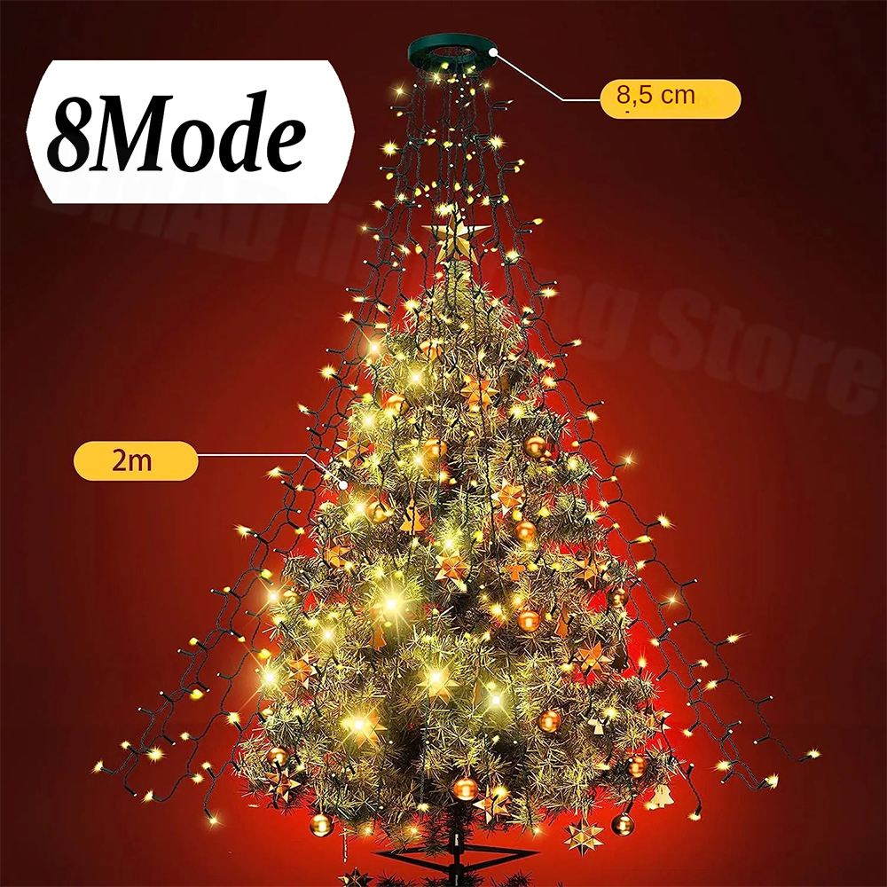Christmas Tree Waterfall Light - Star Tree Topper incelemesi ve fiyatı