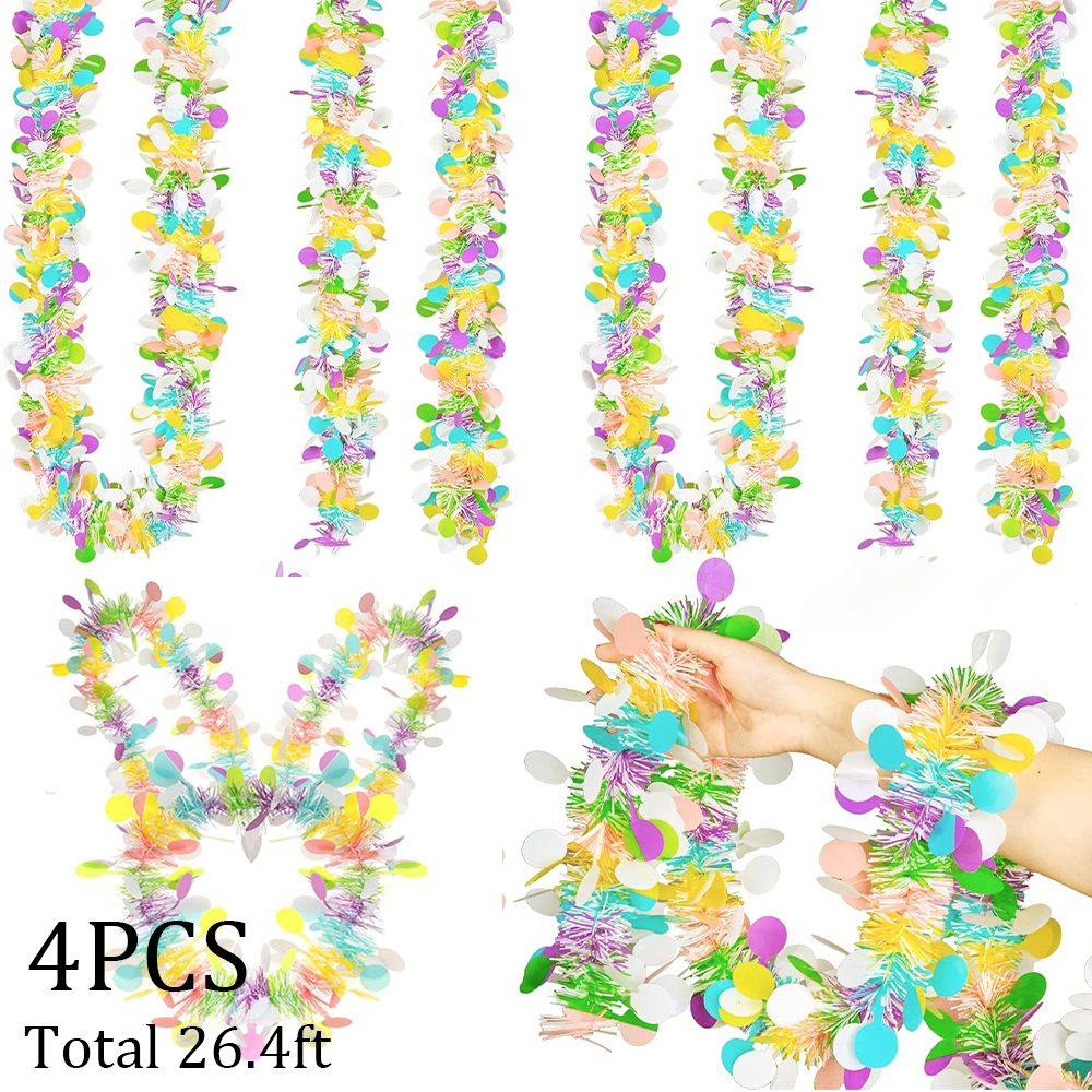 4pc Easter Tinsel Garlands Col - Tinsel Garland Decoration incelemesi ve fiyatı