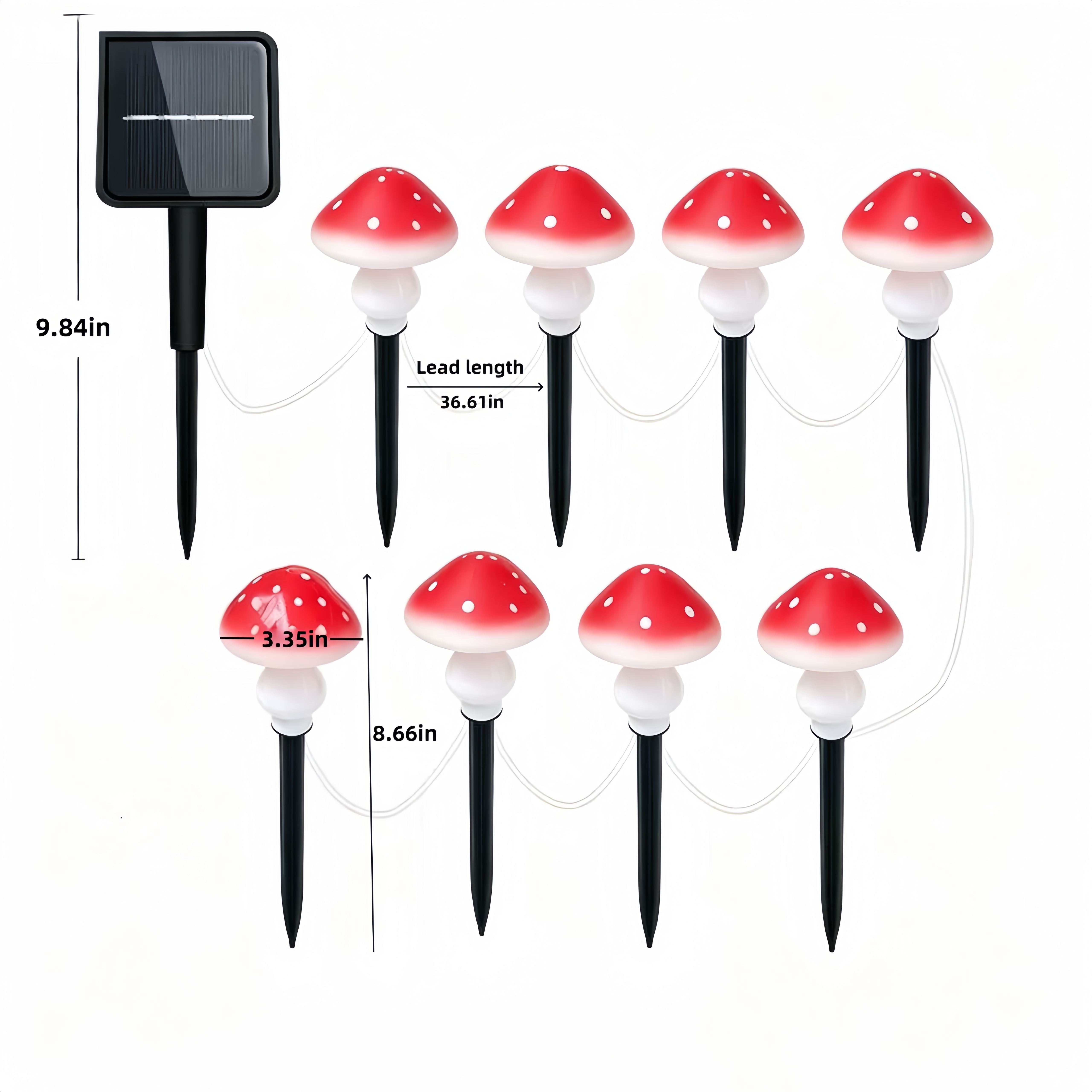 Solar Mushroom String Lights W - Christmas Lights Outdoor incelemesi ve fiyatı