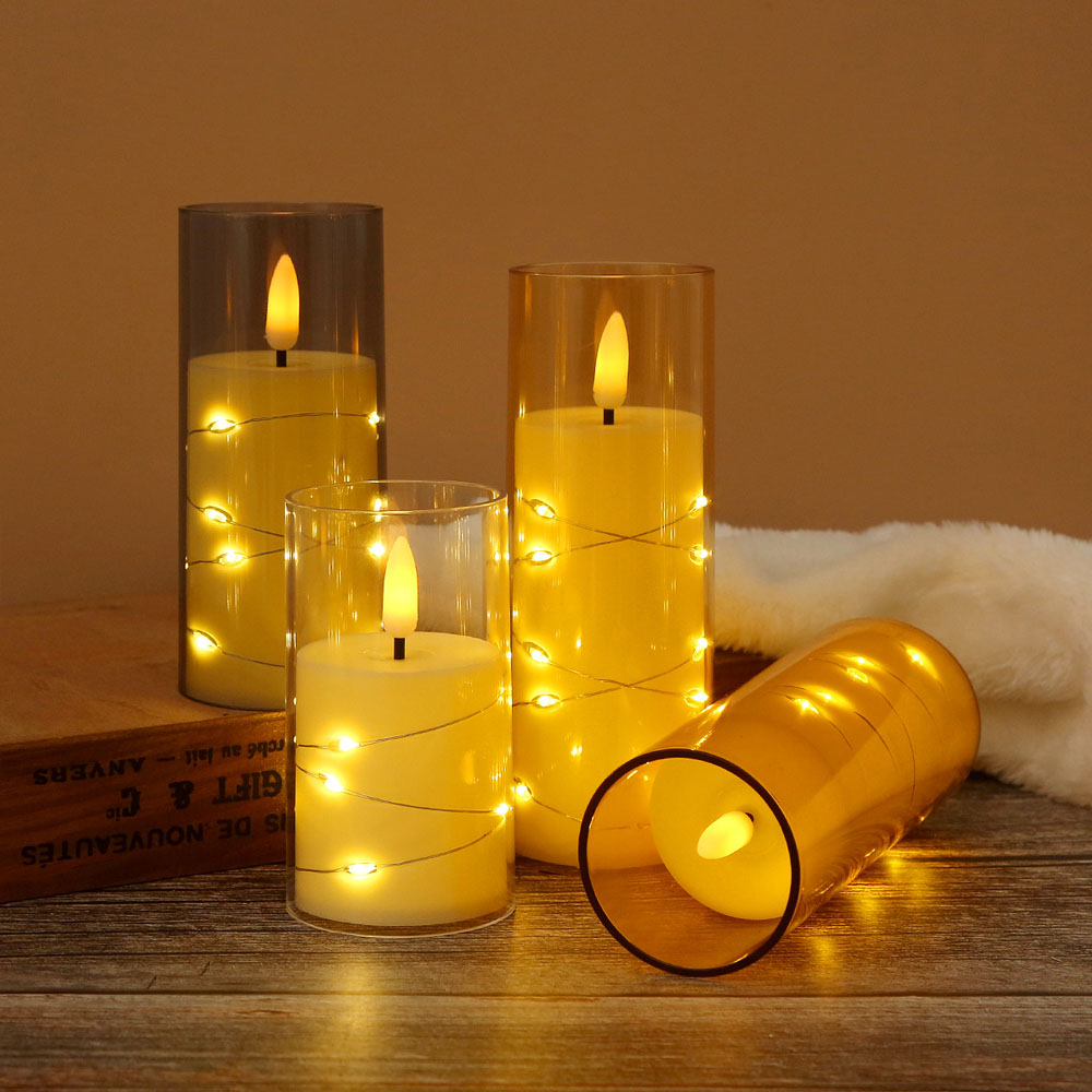3pcs/set LED Copper Wire Flame - Holiday Candle Set incelemesi ve fiyatı