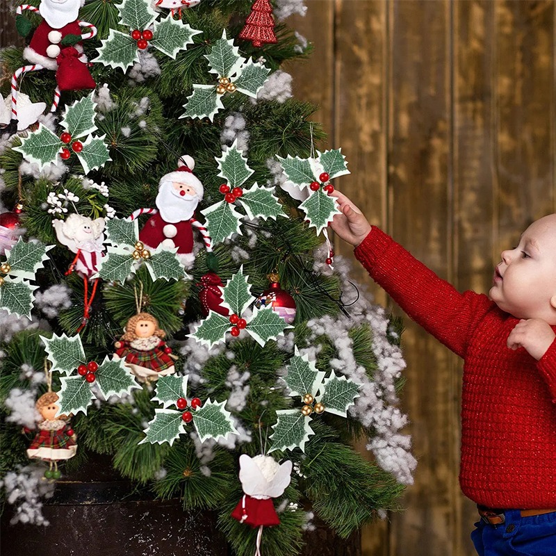 5-50pcs Christmas Holly Berrie - Christmas Wreath Fake incelemesi ve fiyatı