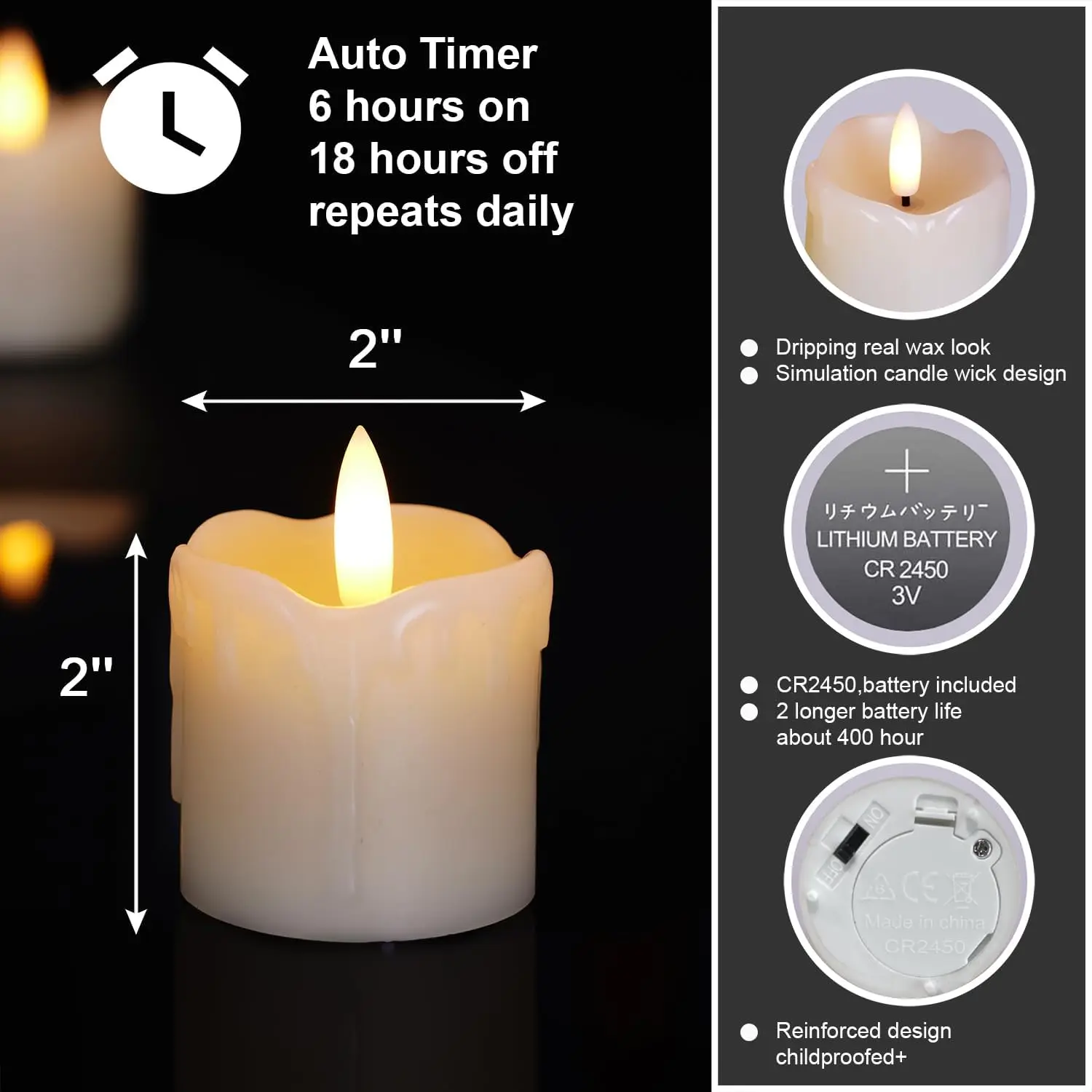 Flameless Votive Candles with  - Holiday Candle Set incelemesi ve fiyatı