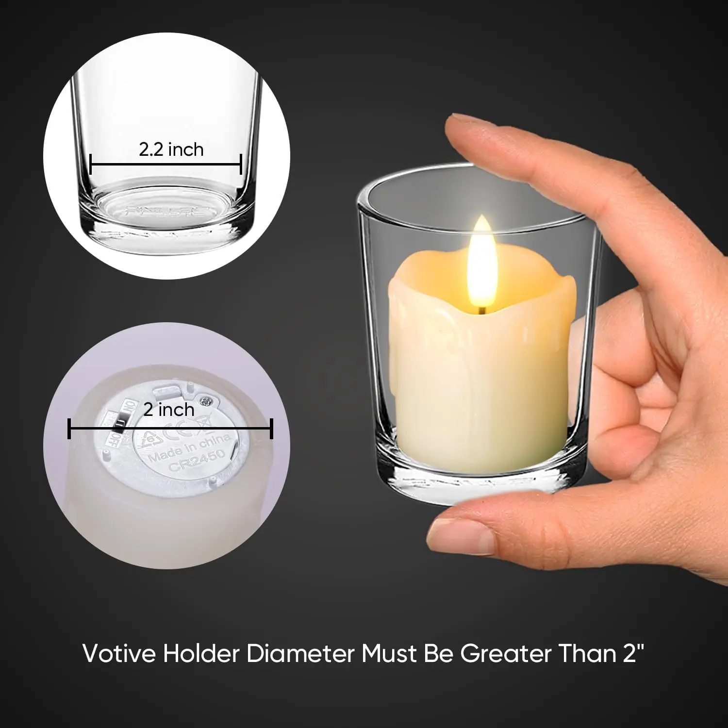 Flameless Votive Candles with  - Holiday Candle Set incelemesi ve fiyatı