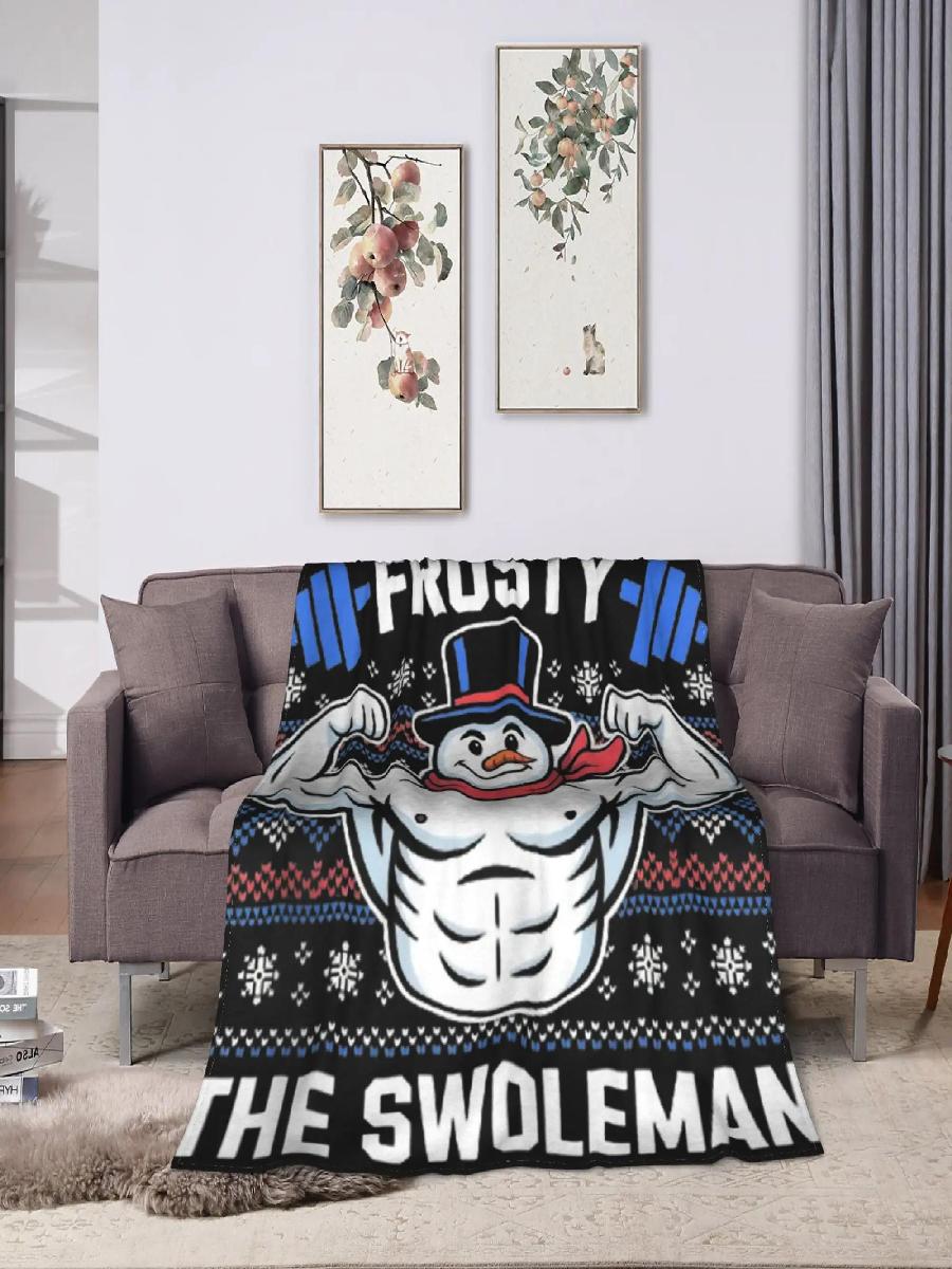 Frosty The Swoleman Funny Ugly - Christmas Throw Blanket incelemesi ve fiyatı