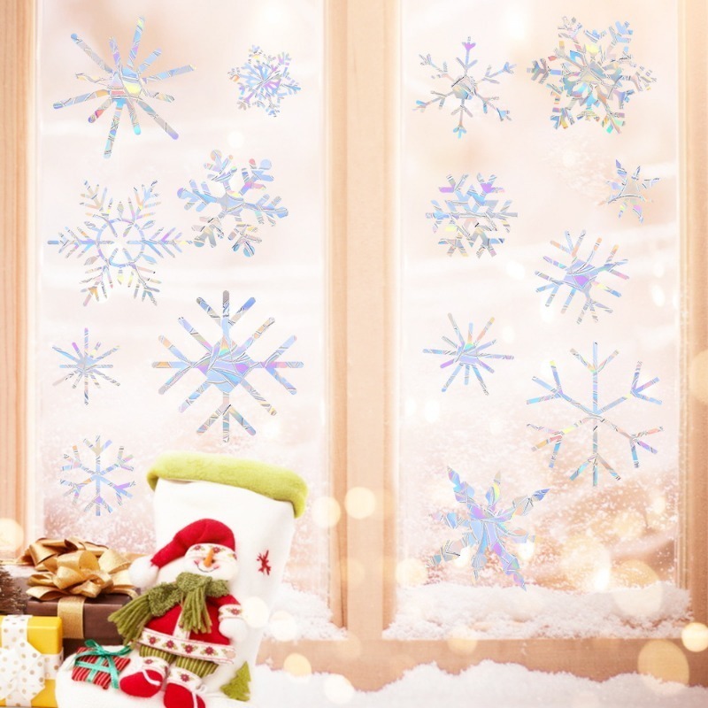 Xmas Snowflake Pattern Rainbow - Snowflake Window Decal incelemesi ve fiyatı