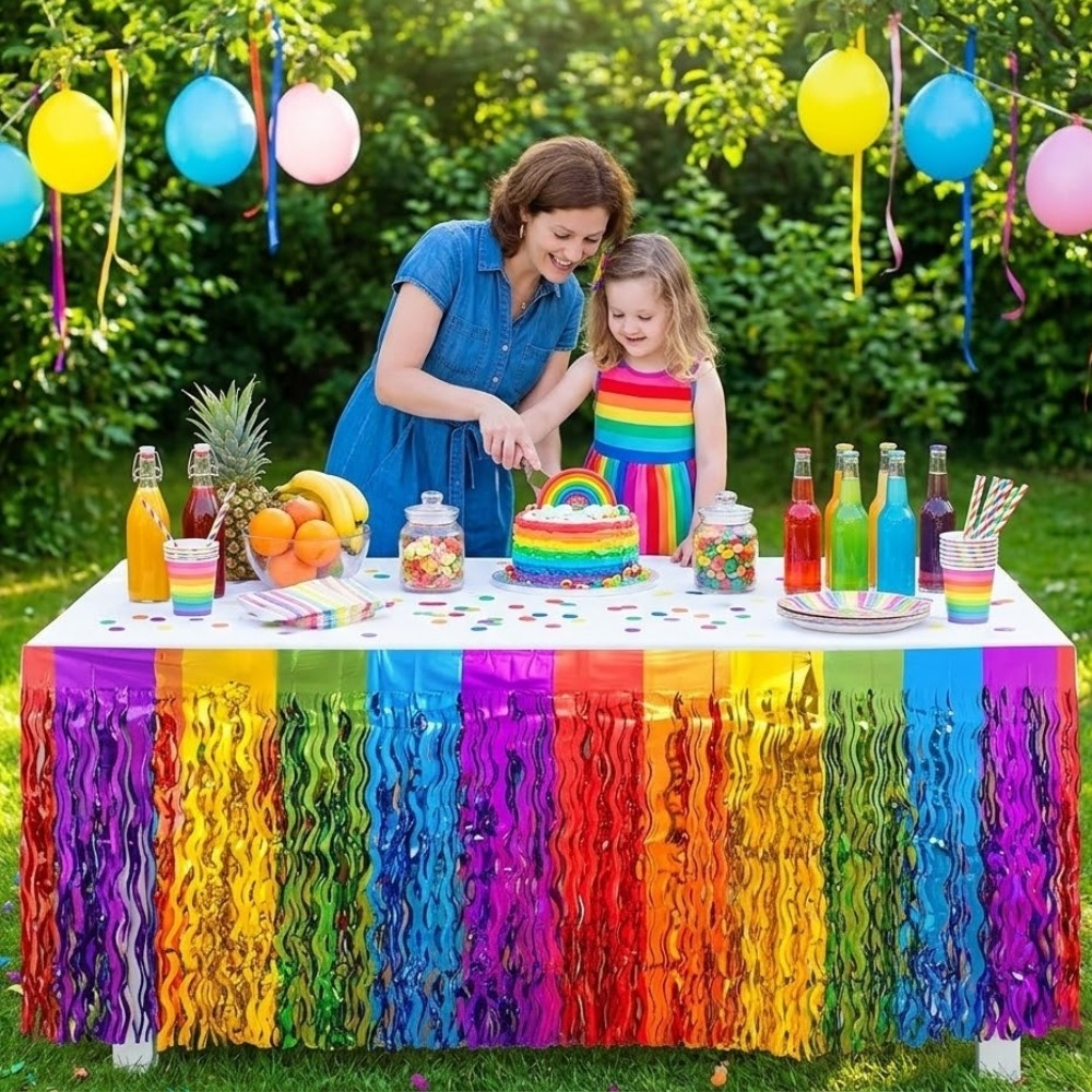 2Pack Rainbow Wavy Metallic Ti - Tinsel Garland Decoration incelemesi ve fiyatı